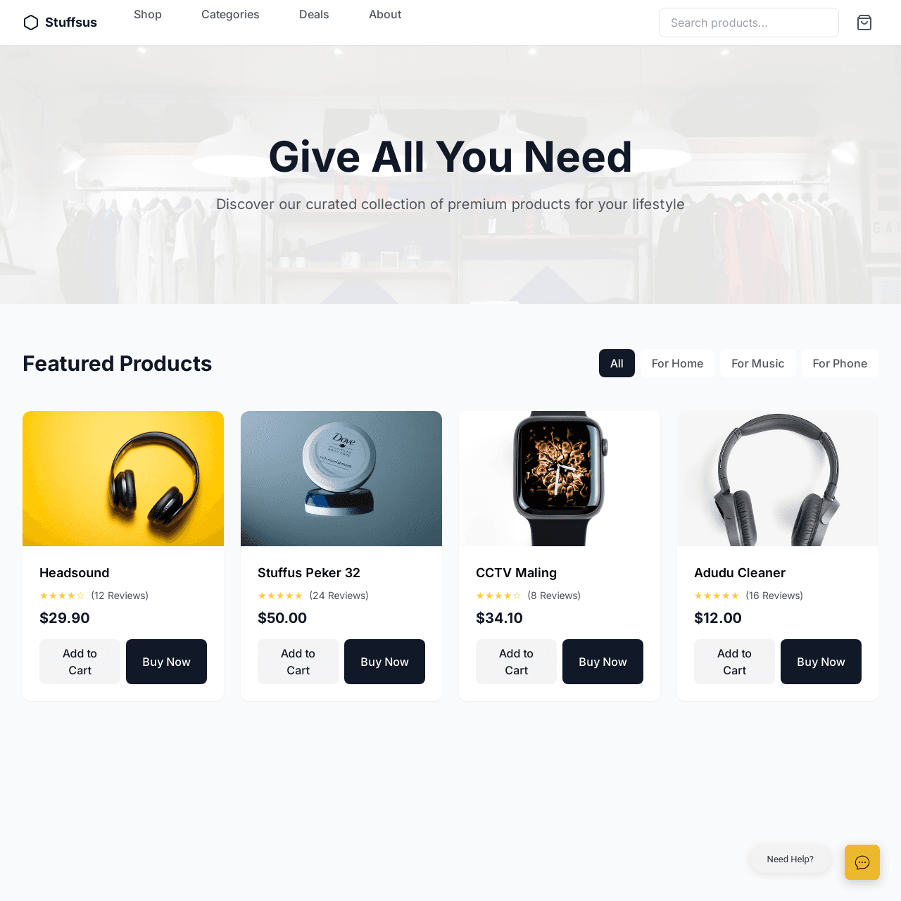 E-commerce Widget Demo